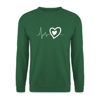 heartbeat heart - Unisex Sweatshirt - green - Front