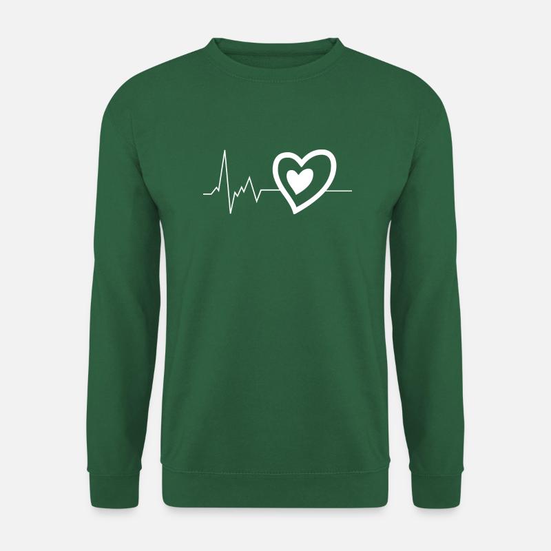 herzschlag herz - Unisex Pullover - Grün