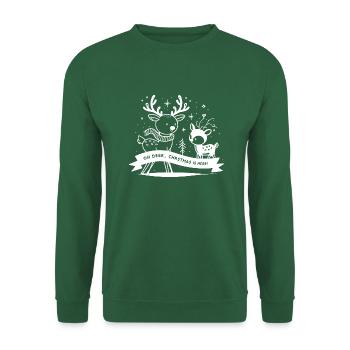 Oh Deer Christmas is Here! - Unisex Sweatshirt - green - Front