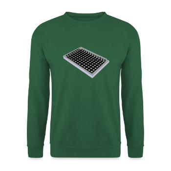 96 Well Plate / 96 perforated plate - Unisex Sweatshirt - green - Front