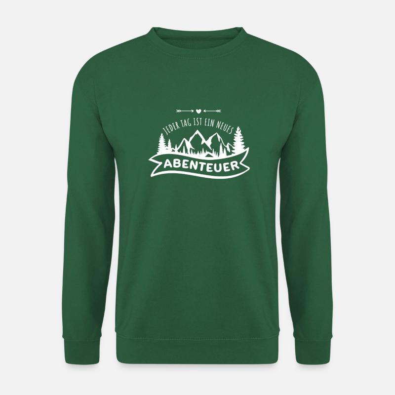 Jeder Tag ist ein neues Abenteuer - Unisex Pullover - Grün