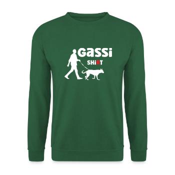 Offizielles Gassi Shi(r)t für jede Runde mit Hund - Unisex Pullover - Grün - Vorne