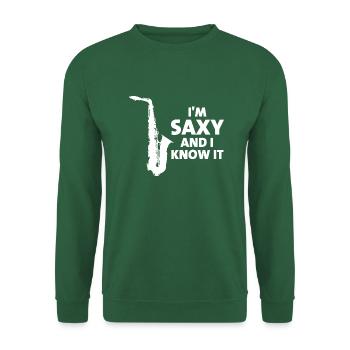 Je suis Saxy et je le sais - Sweat-shirt Unisexe - vert foncé - Devant