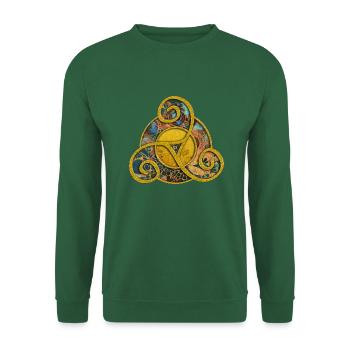 Triskele - Celtic Symbol Design 4 - Unisex Pullover - Grün - Vorne