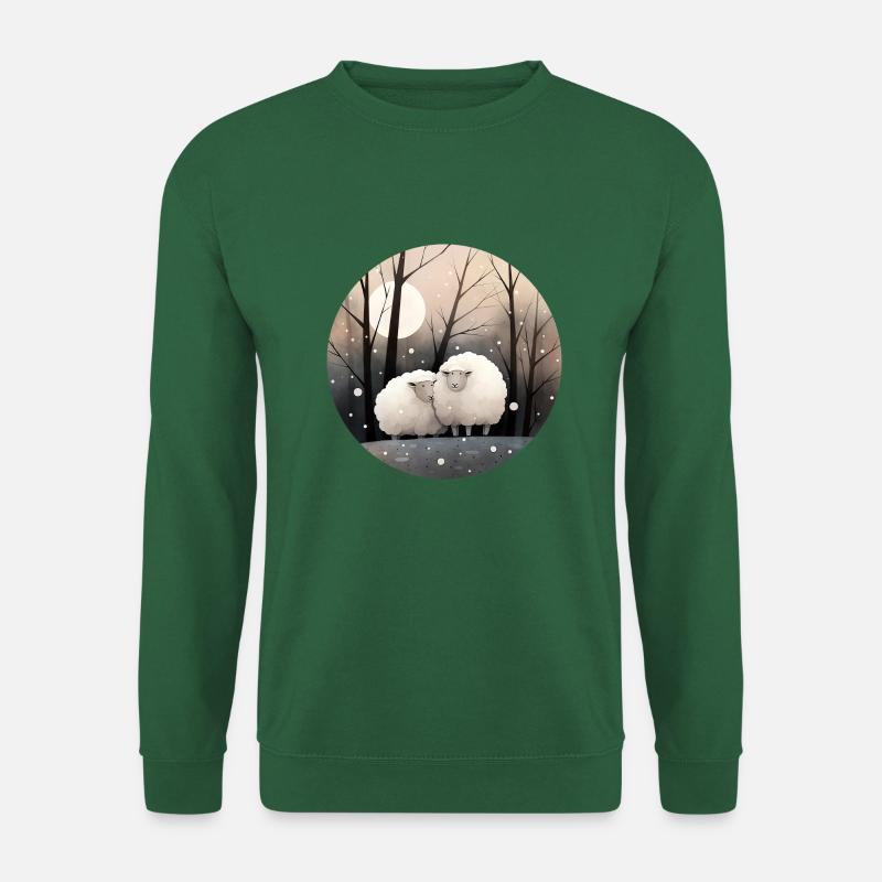 Schafe im Winter - Unisex Pullover - Grün