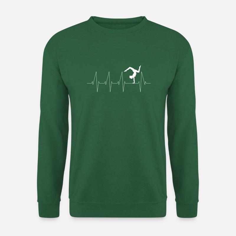 Acrobat Heartbeat Ballet Dancing - Sweat-shirt Unisexe - vert foncé