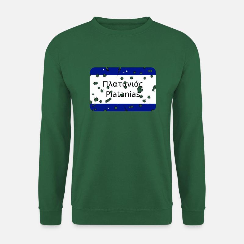 mg kriti ortsschild platanias - Unisex Pullover - Grün