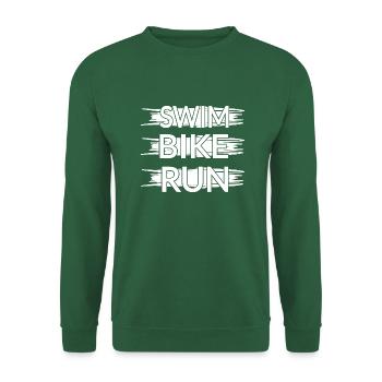 Triathlon Swim Bike Run Marathon - Unisex Pullover - Grün - Vorne