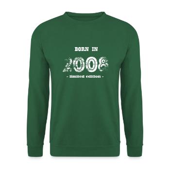 NÉ EN 2008 - édition limitée - Sweat-shirt Unisexe - vert foncé - Devant