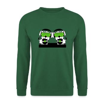 2 Dogs DJ Vinyl Record Club Disco Music Duo - Unisex Sweatshirt - green - Front