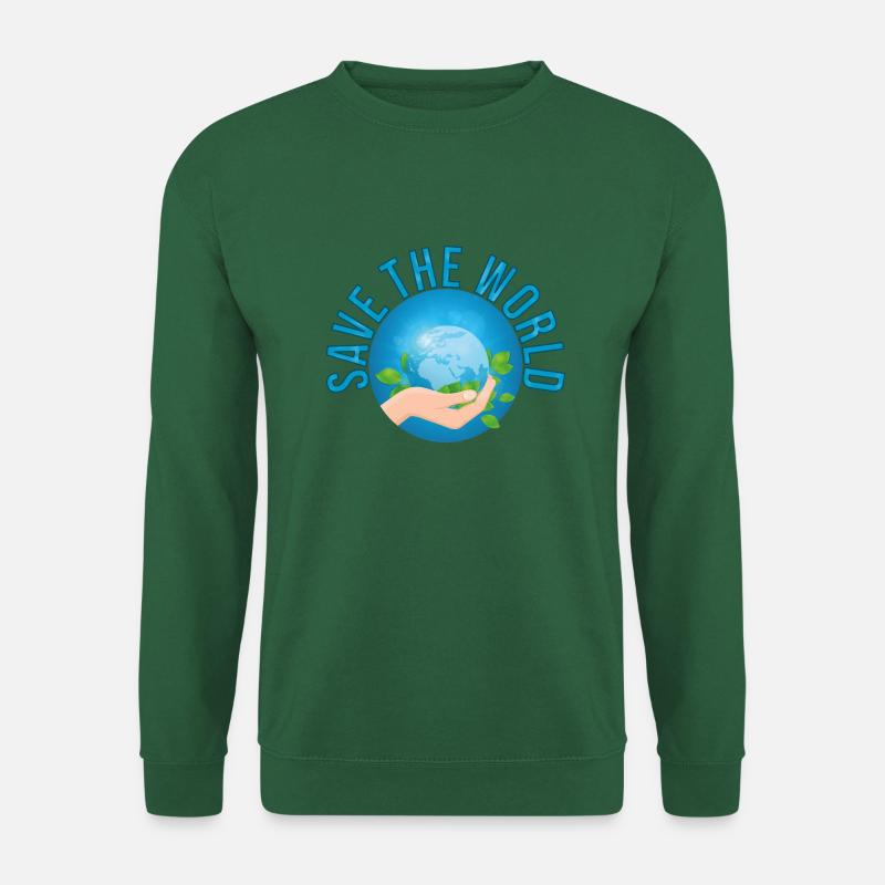Save the World - Unisex Pullover - Grün