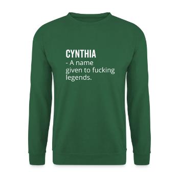 Cynthia un nom donné à Fucking Legends - Sweat-shirt Unisexe - vert foncé - Devant