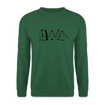 Pinguine im Winter - Unisex Pullover - Grün - Vorne
