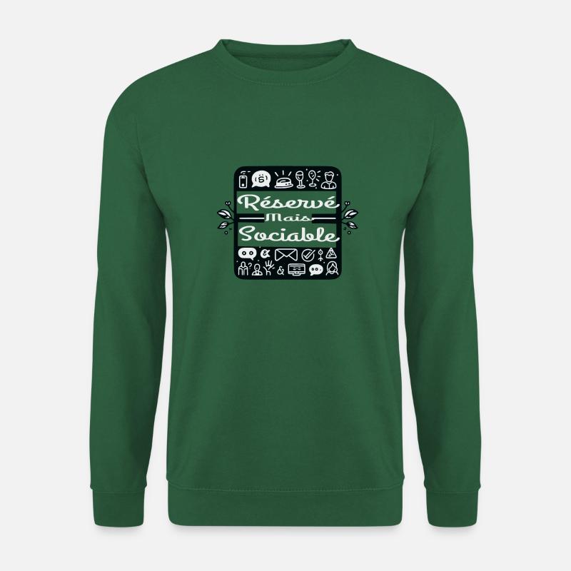 Zurückhaltend, aber gesellig - Unisex Pullover - Grün