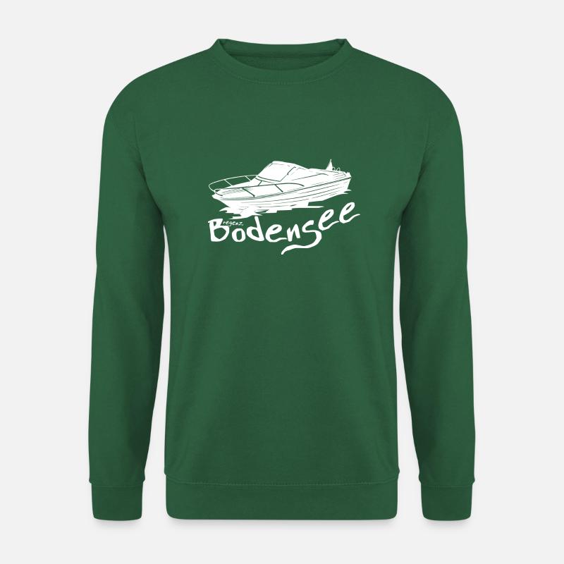 Motorboot weiss - Unisex Pullover - Grün