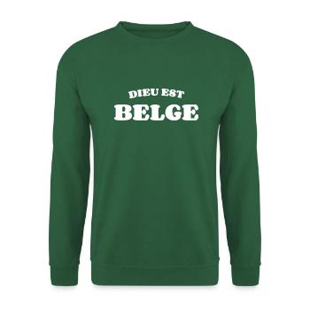 Dieu est Belge - Sweat-shirt Unisexe - vert foncé - Devant