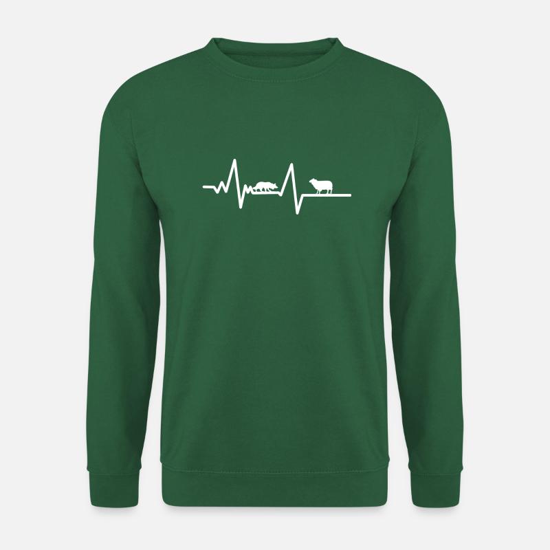 Border Collie Herzschlag - Unisex Pullover - Grün