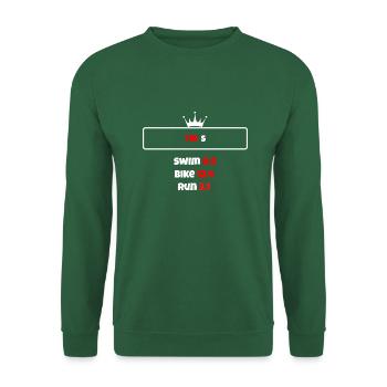 T shirt triathlon Distance S Noir - Sweat-shirt Unisexe - vert foncé - Devant