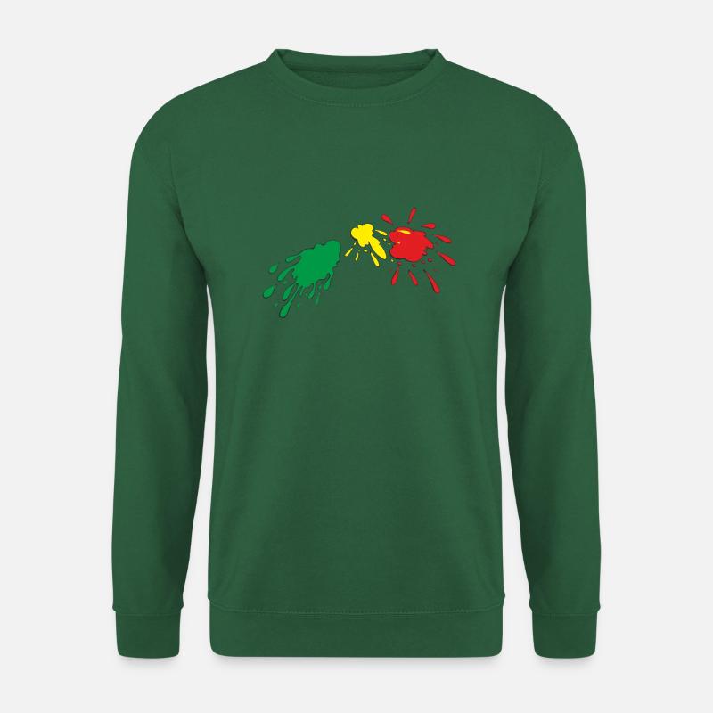 Farbklecks Farbspritzer Farbflecken - Unisex Pullover - Grün