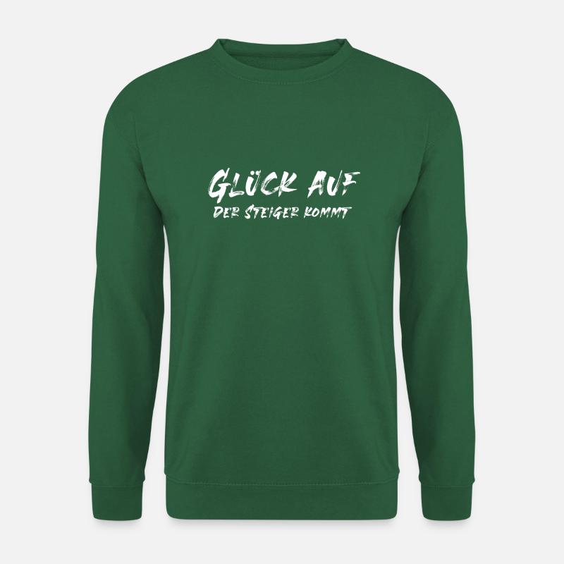 Glück auf, Bergmann, Bergbau, Erzgebirge,Steiger - Unisex Pullover - Grün