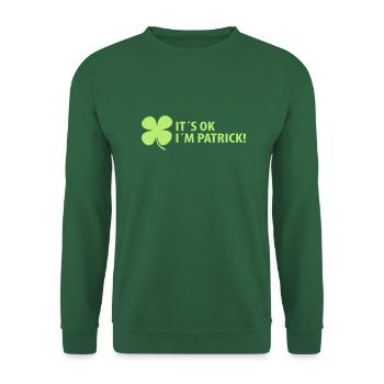 shamrock it´s ok i´m patrick - Unisex Pullover - Grün - Vorne
