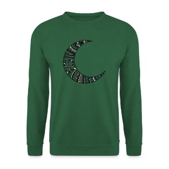 Silver Moon Mandala - Unisex Pullover - Grün - Vorne