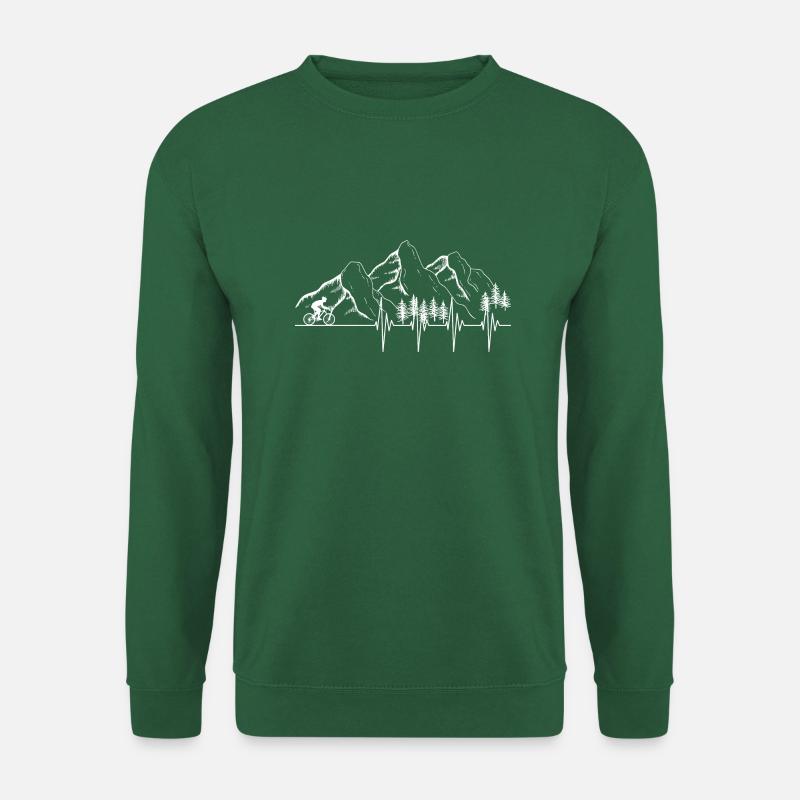 Radfahrer in den Bergen - Unisex Pullover - Grün