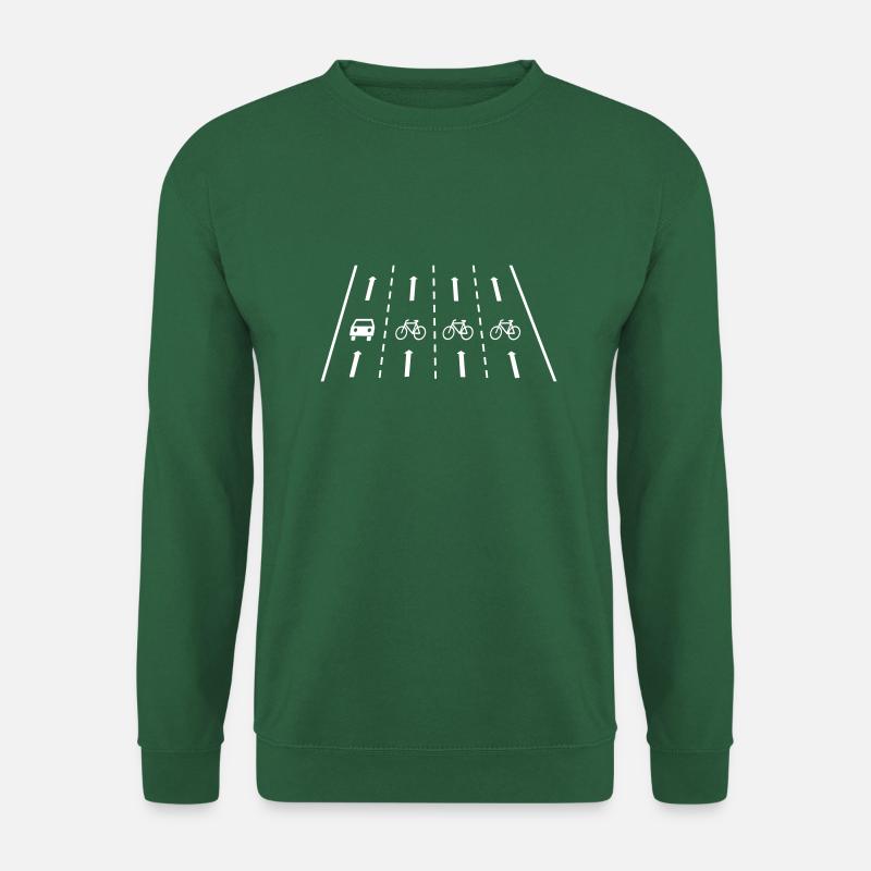 Mit dem Fahrrad auf der Überholspur - Vektor - Unisex Pullover - Grün
