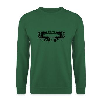 Bannière avec des feuilles - Sweat-shirt Unisexe - vert foncé - Devant