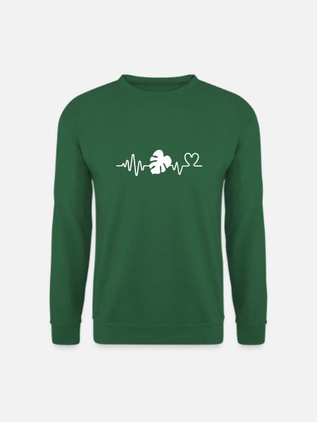 Amour des plantes, Plantes Fan, Heartbeat Plants - Sweat-shirt Unisexe - vert foncé