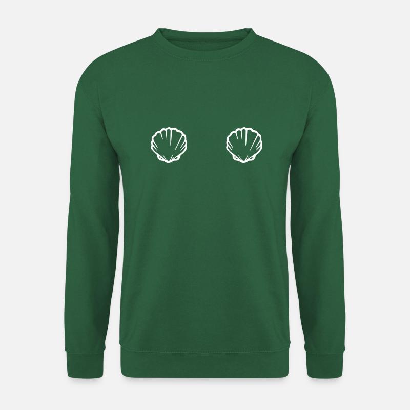 Sirène Coquillages Plage Plongée - Sweat-shirt Unisexe - vert foncé