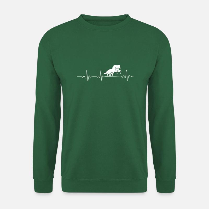 Herzfrequenz Pferde Horses - Unisex Pullover - Grün