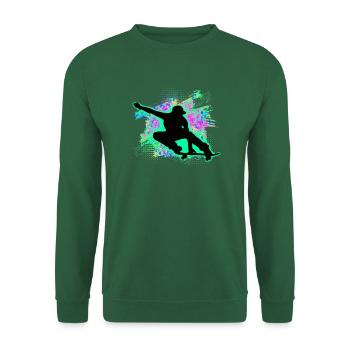 Skate skater skateboard sk8 - Unisex Pullover - Grün - Vorne