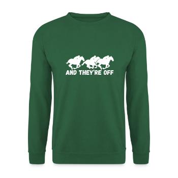 Horse Racing And They're Off Design - Unisex Sweatshirt - green - Front