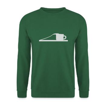Spoon resting on cup - light grey - Unisex Sweatshirt - green - Front