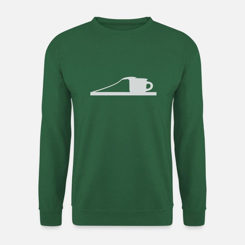 Spoon resting on cup - light grey - Unisex Sweatshirt - green