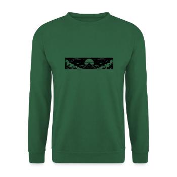 Mountains, Sun, Landscape - Unisex Sweatshirt - green - Front
