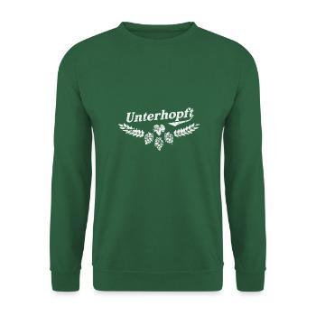 Bier T-Shirt Design Unterhopft - Unisex Pullover - Grün - Vorne