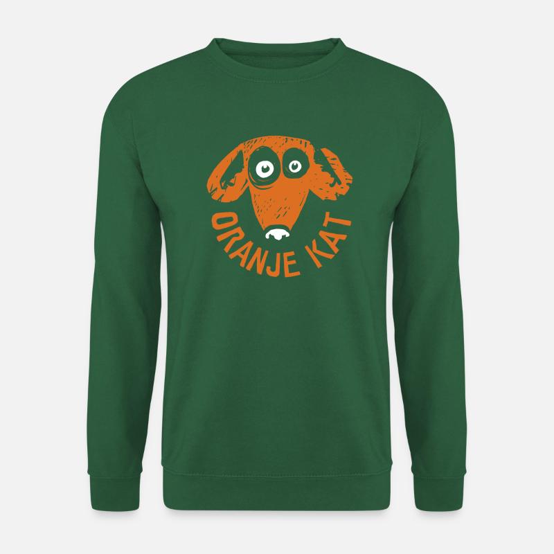 Oranje Kat - Unisex Pullover - Grün