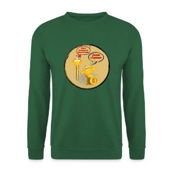 VIVRE D'AMOUR ET D'EAU FRAICHE - Sweat-shirt Unisexe - vert foncé - Devant