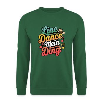 Line Dance mein Hobby - meine Passion - mein Ding - Unisex Pullover - Grün - Vorne