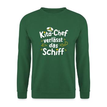 Kita-Chef Abschiedsgeschenk: Abgänger Einschulung - Unisex Pullover - Grün - Vorne