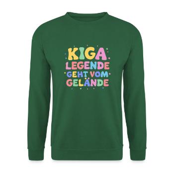 Kiga-Legende Abschiedsgeschenk: Kita Abgänger Abso - Unisex Pullover - Grün - Vorne