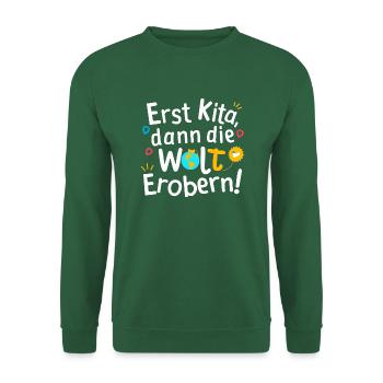 Erst Kita Absolvent Einschulung Geschenk Schulkind - Unisex Pullover - Grün - Vorne