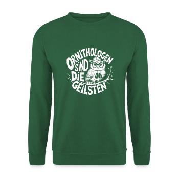Ornithologen sind die Coolsten lustige Eule - Unisex Pullover - Grün - Vorne