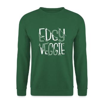 go vegan food earth plant based vegetarian humor - Unisex Sweatshirt - green - Front
