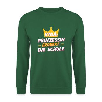 KiGa-Prinzessin Erobert Schulstart: Kita Absolvent - Unisex Pullover - Grün - Vorne