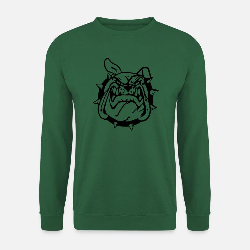 Lächelnde Bulldogge - Unisex Pullover - Grün