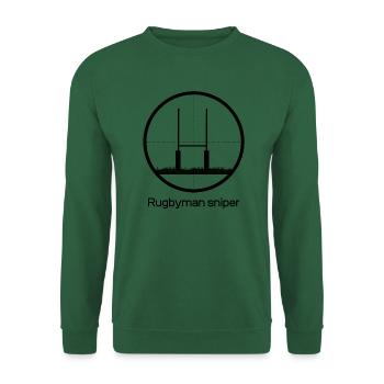Rugbyman sniper - Sweat-shirt Unisexe - vert foncé - Devant