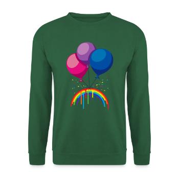 Fierté bisexuelle en ballon - Sweat-shirt Unisexe - vert foncé - Devant